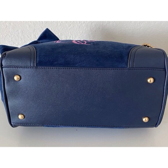 Juicy Couture The Key to Juicy Large Tote Handbag Regal Blue With Charm NEW - Picture 14 of 16